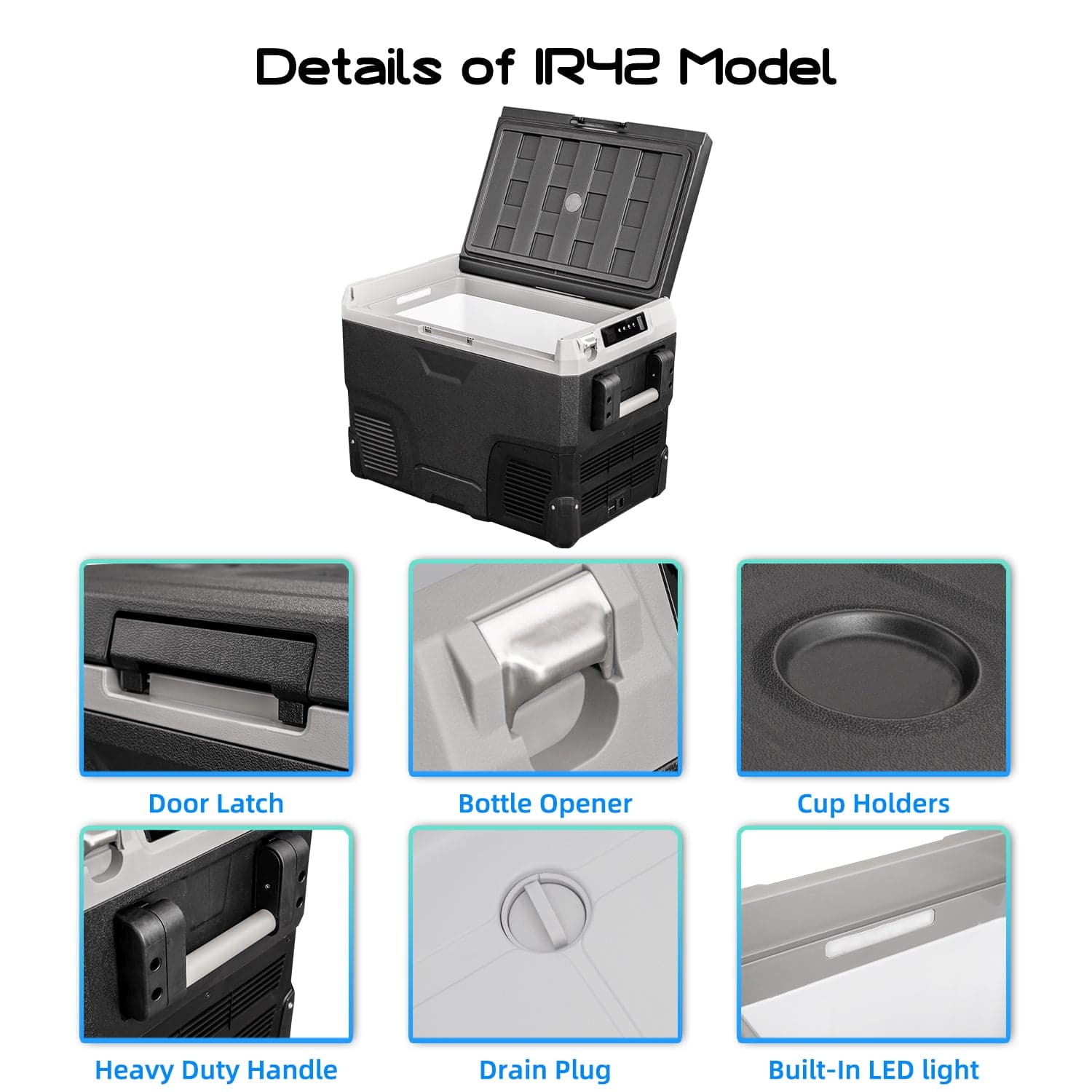 Frødak FDIR42 Grey Portable Car Fridge - Bild 3