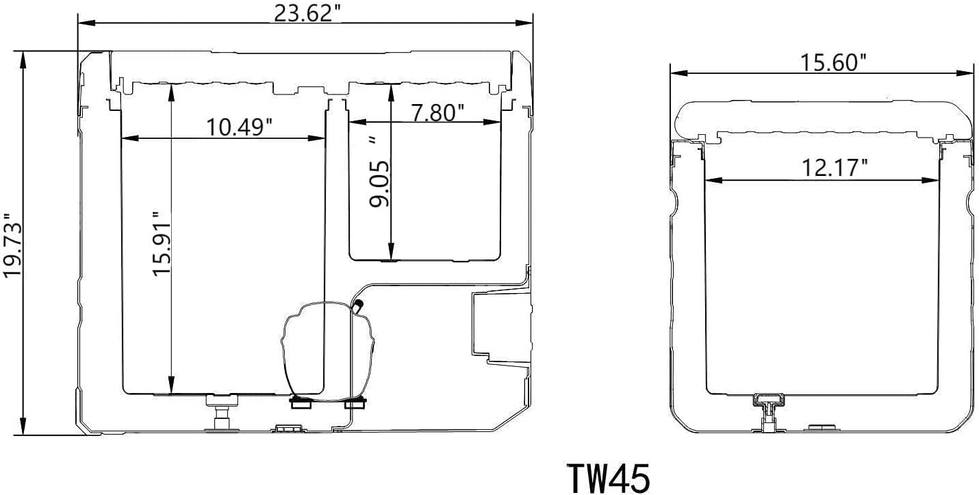 Frødak FDTW45 Portable Dual Zone Car Fridge - Bild 3
