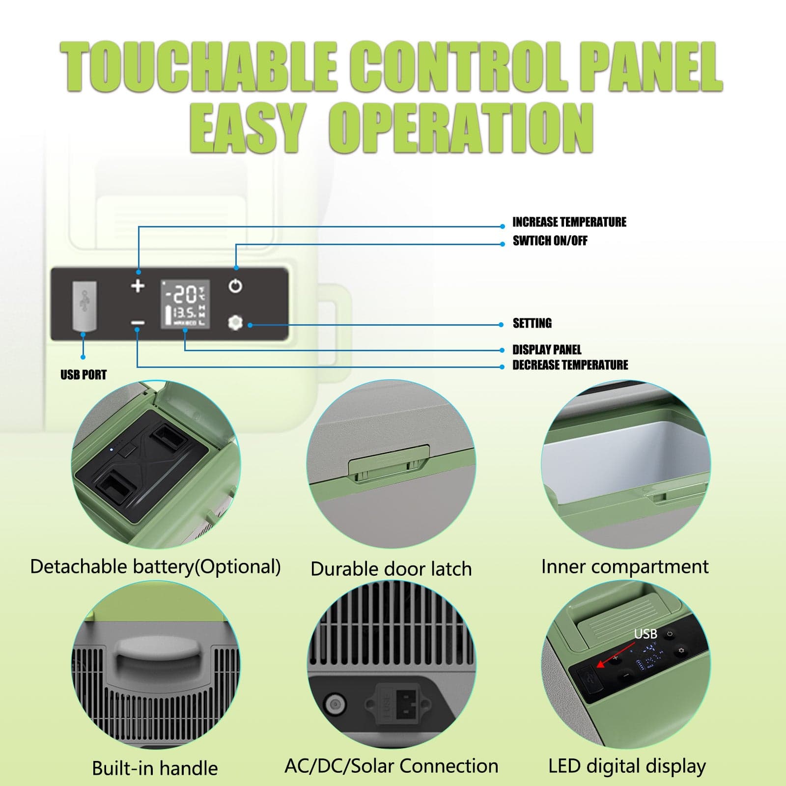 Frødak FDY19E Green Portable Car Fridge - Bild 5